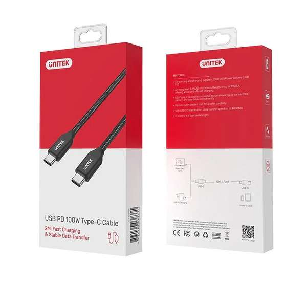 Unitek C14059BK USB PD 100W Type-C Cable