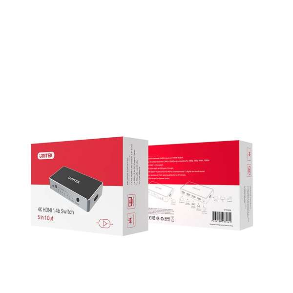 Unitek 4K HDMI 1.4 Switch 5IN1 OUT