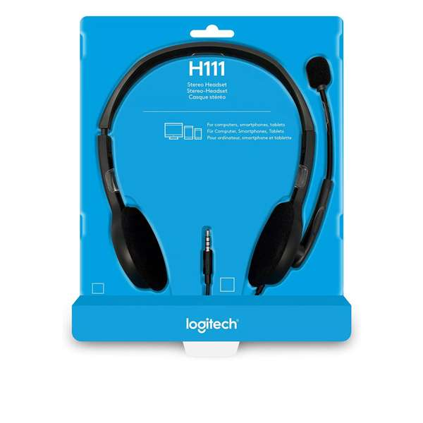 Logitech H111 Wired Headset, Stereo Headphones