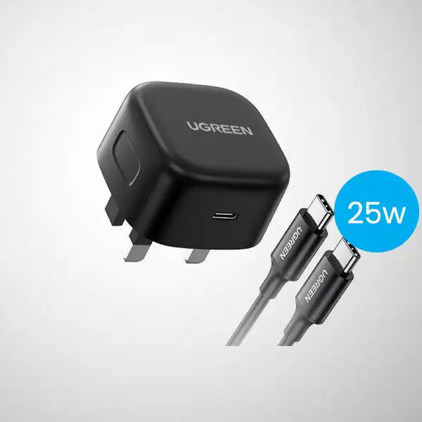 UGREEN PD 25W Fast Charger+USB UK Cable