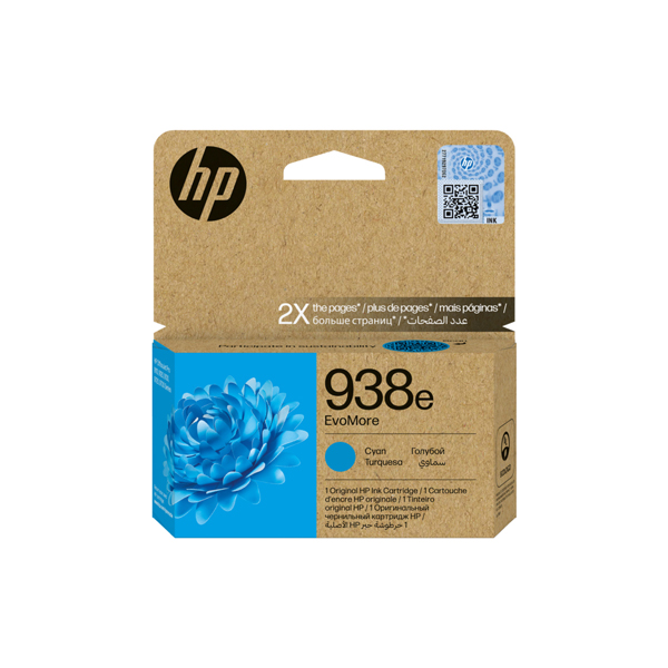 HP 938e EvoMore Cyan Original Ink Cartridge