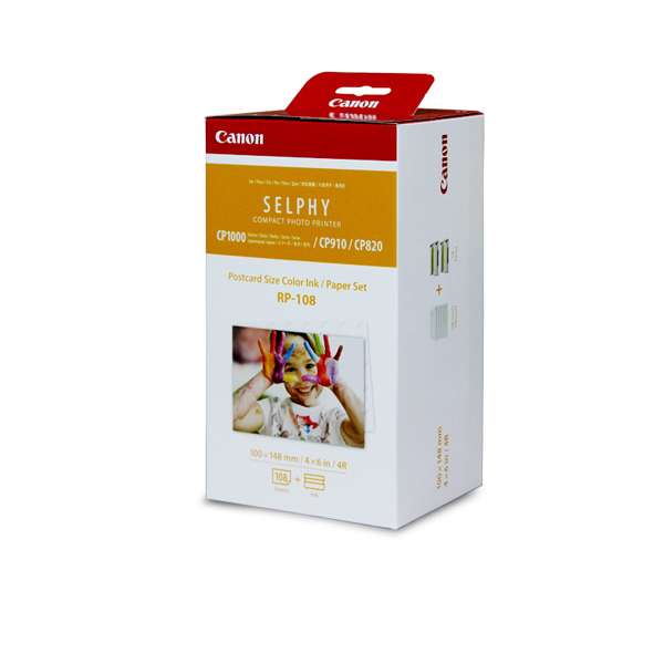 Canon RP-108 Ink/Paper Set Postcard Size – 108 Prints