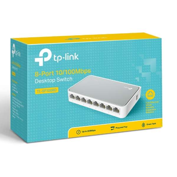 TP-Link TL-SF1008D 8-Port Unmanaged 10/100Mbps Desktop Switch