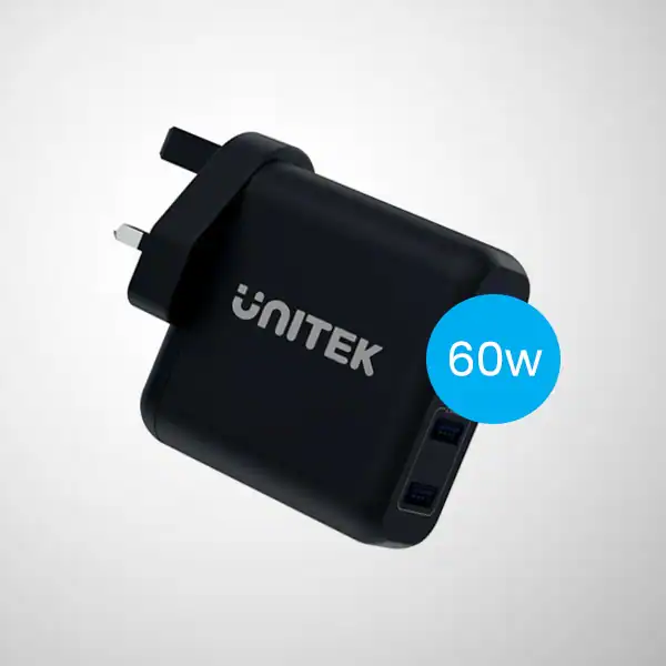 Unitek P1103A 60W USB-C PD QC3 3-Port Wall Charger