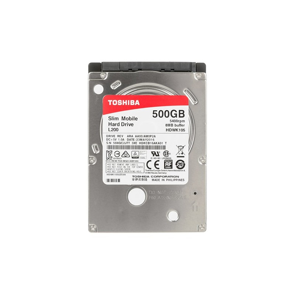 Toshiba L200 500 GB 2.5" (6.35 cm) internal HDD SATA III