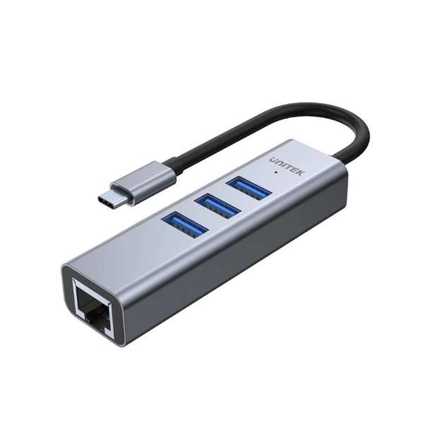 Unitek H1904A uHUB Q4+ 4-in-1 USB-C Ethernet Hub + 3 Port USB
