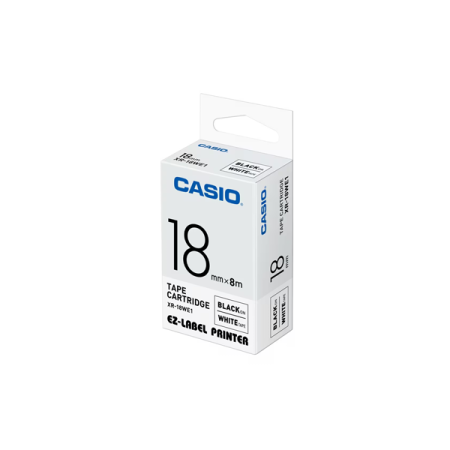 Casio EZ-Label XR-18 Label Printer Tape Black on White