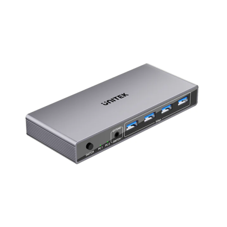 Unitek 8K 60Hz DP KVM Switch with Hub (2 In 1 Out + 4*USB-A 5Gbps)